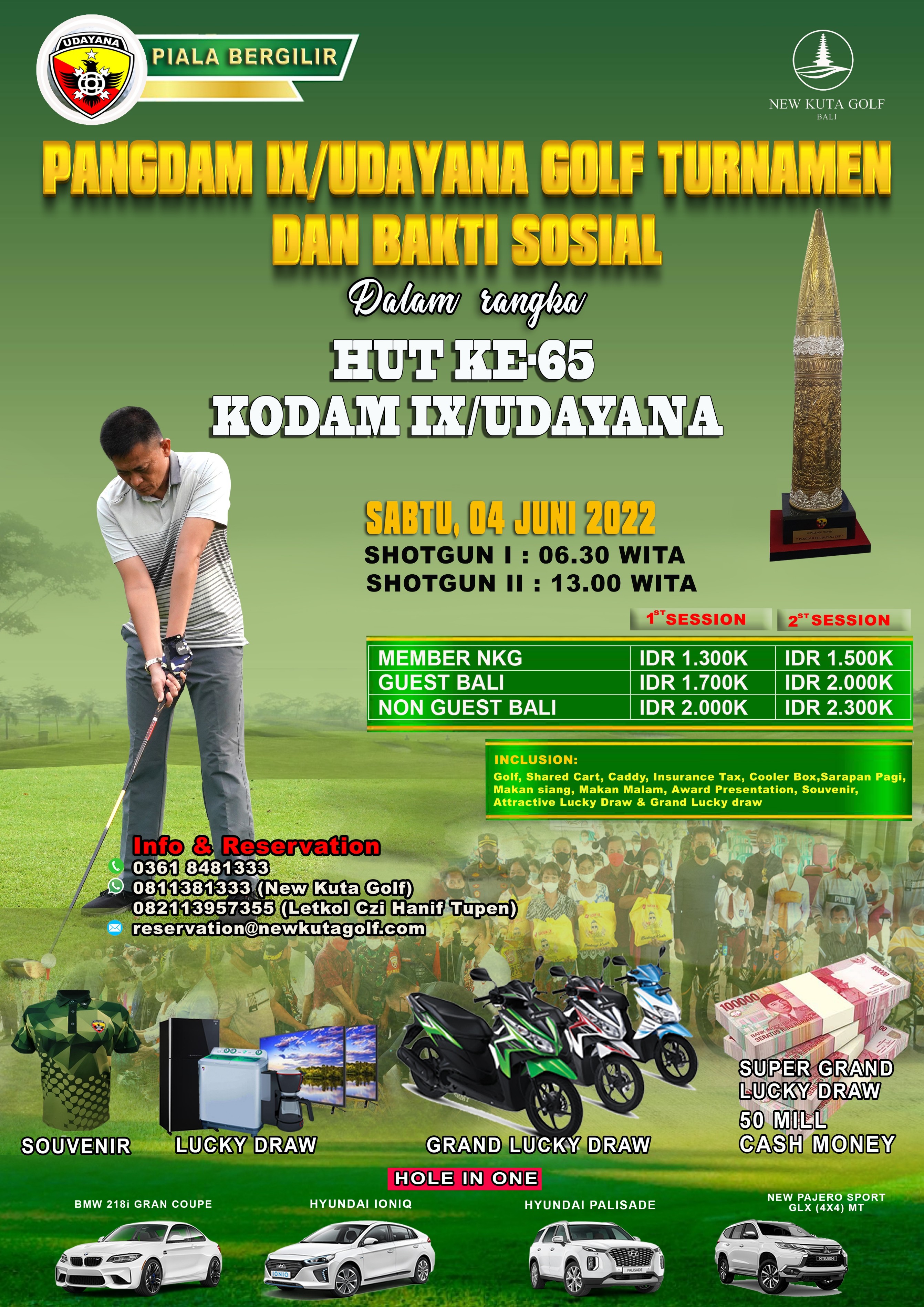 PANGDAM IX/UDAYANA GOLF TURNAMEN DAN BAKTI SOSIAL